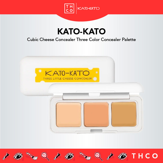 KATO-KATO Cubic Cheese Concealer Three Color Concealer Palette Katokato 三次方奶酪遮瑕膏 奶油起司三色遮瑕膏