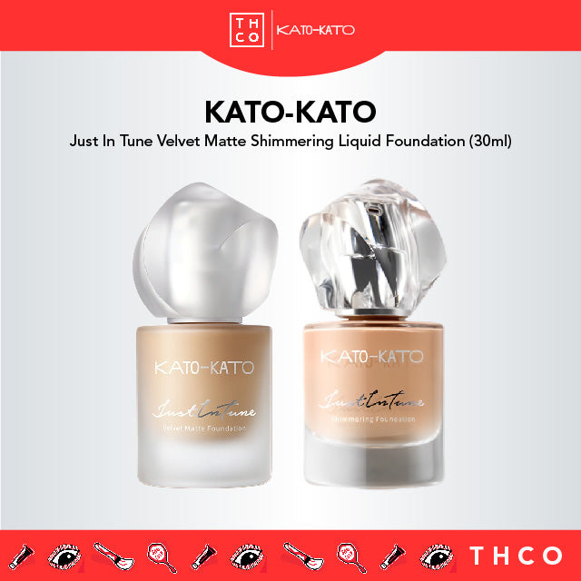 KATO-KATO Just In Tune Velvet Matte Shimmering Liquid Foundation (30ml) Katokato 芝芝哒波丝滑粉底液 恰好合拍柔雾微光粉底液 (30ml)