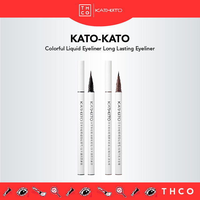 KATO-KATO Colorful Liquid Eyeliner Long Lasting Eyeliner Katokato 日常补给精细眼线液笔 顺滑纤细眼线笔