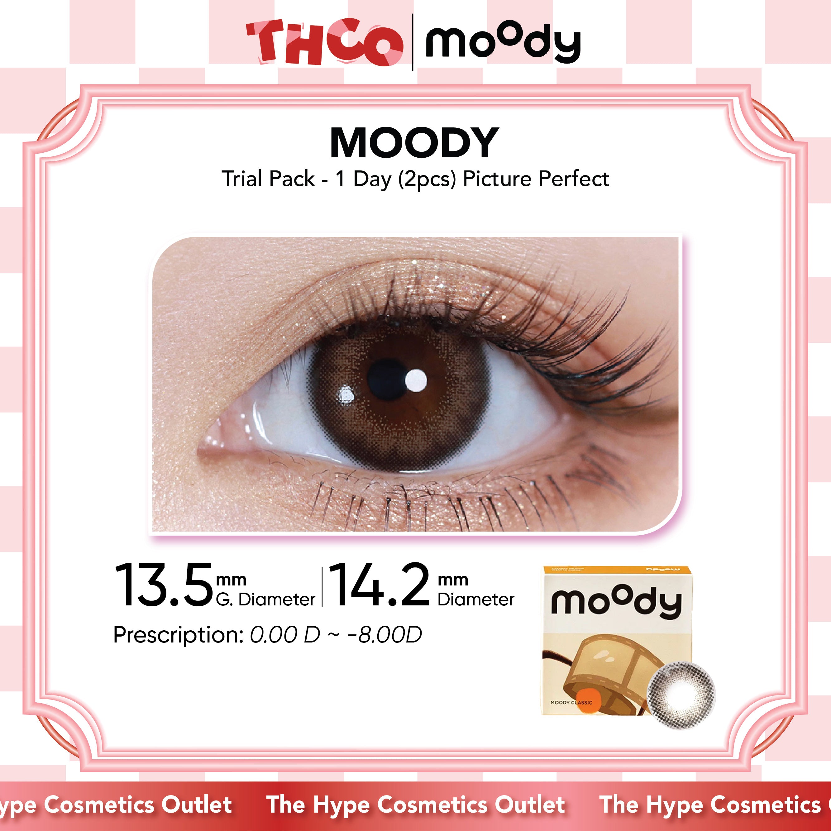MOODY Trial Pack - 1 Day (2pcs) Picture Perfect MOODY美瞳日抛试用