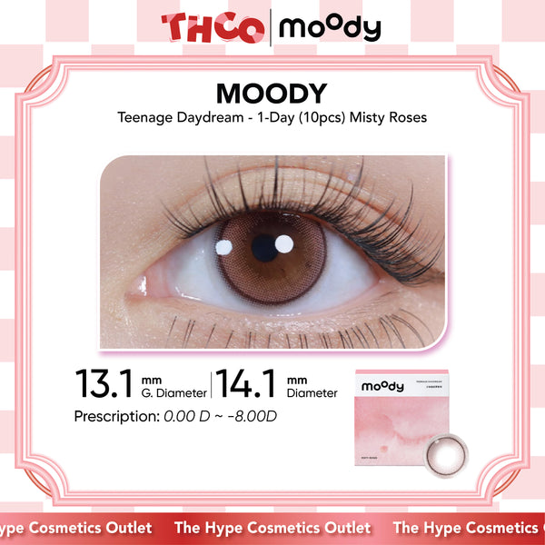 MOODY Teenage Daydream - 1-Day (10pcs) Misty Roses MOODY美瞳日抛少女白日梦晨雾玫瑰