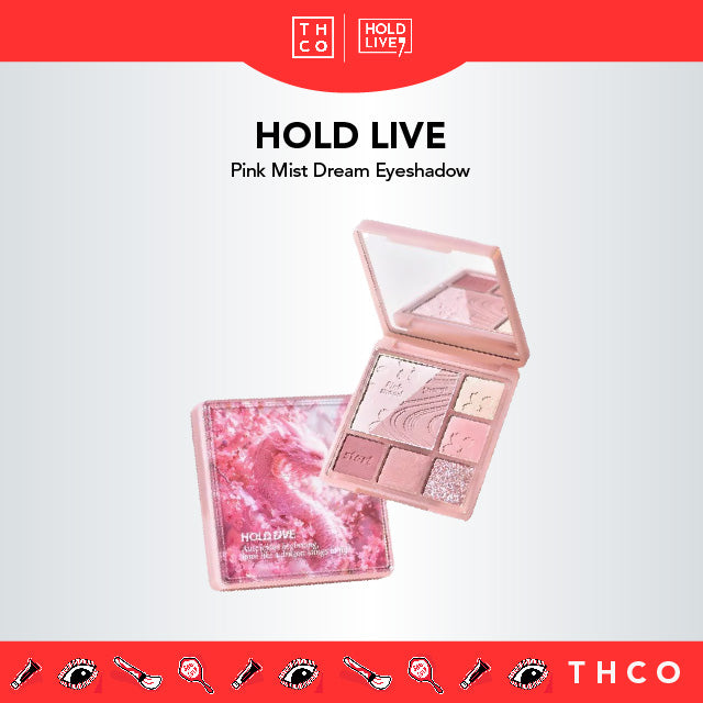 HOLD LIVE Pink Mist Dream Eyeshadow Holdlive 粉雾梦境腮红眼影盘 多色一体综合盘大地色粉色眼影