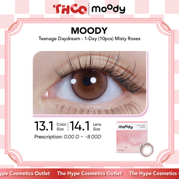 MOODY Teenage Daydream - 1-Day (10pcs) Misty Roses MOODY美瞳日抛少女白日梦晨雾玫瑰