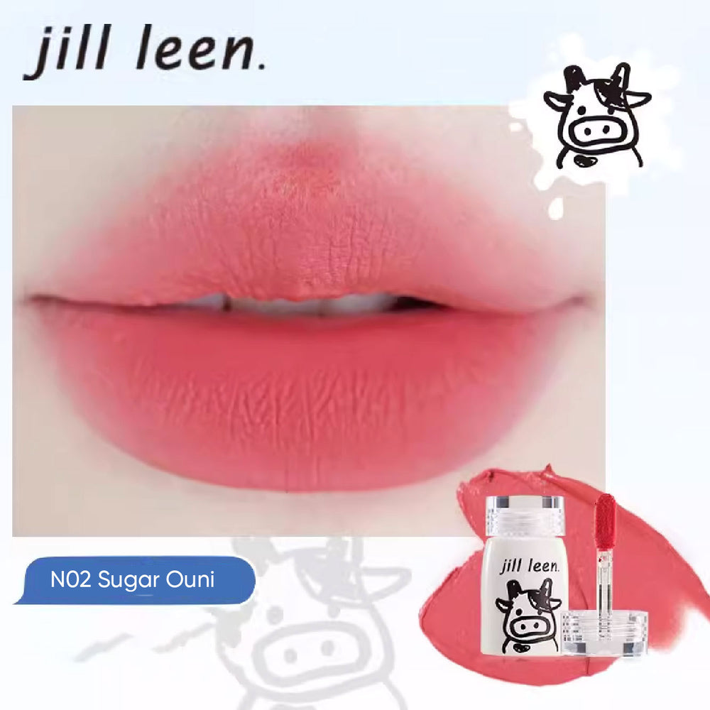 Jill Leen Milk Bottle Lip Mud Essence Lip Glaze Jillleen 牛奶瓶唇釉唇部精华 水光奶雾唇泥口红