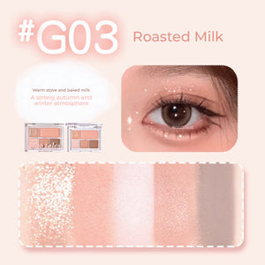 GOGO TALES Soft Fog Matte Light Makeup Eyeshadow Palette Gogotales 戈戈舞柔雾轻妆5色眼影盘 哑光大地色一体眼影盘