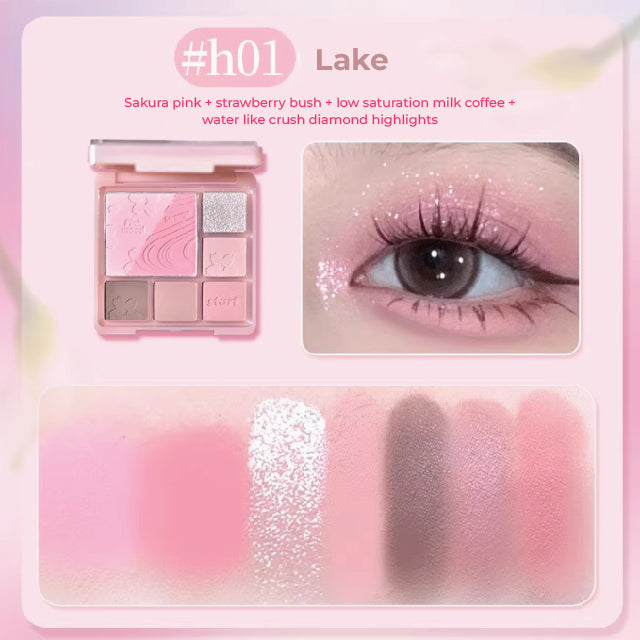 HOLD LIVE Pink Mist Dream Eyeshadow Holdlive 粉雾梦境腮红眼影盘 多色一体综合盘大地色粉色眼影