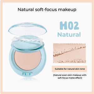 HOLD LIVE Light Feather Soft Focus Pressed Setting Powder Holdlive 轻羽柔焦定妆粉饼 持久控油蓝色提亮