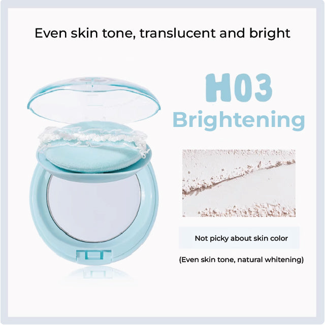 HOLD LIVE Light Feather Soft Focus Pressed Setting Powder Holdlive 轻羽柔焦定妆粉饼 持久控油蓝色提亮