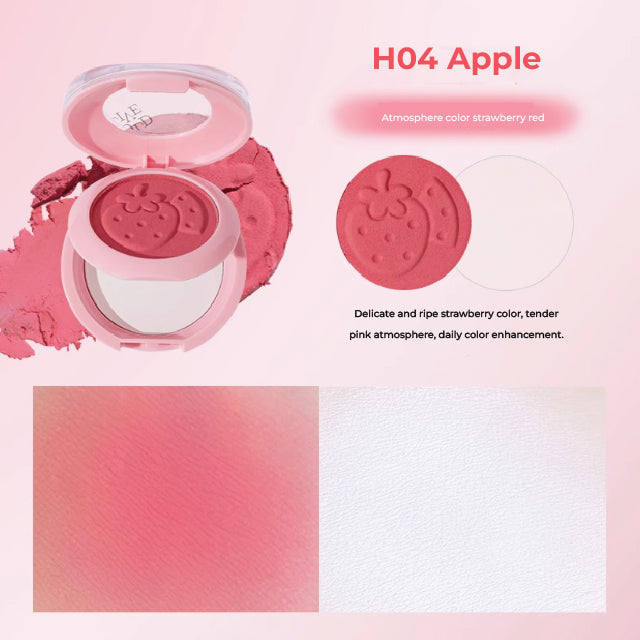 HOLD LIVE Peng Peng Matte Blush Highlight Double-Layer Blusher Holdlive 嘭嘭雾感腮红高光粉盘 双层腮红膏泥收缩膨胀色