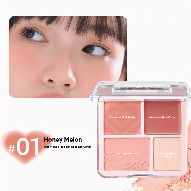 JUDYDOLL Blush Highlighter Palette Blush Cream Powder 橘朵腮红高光盘 腮红膏腮红盘