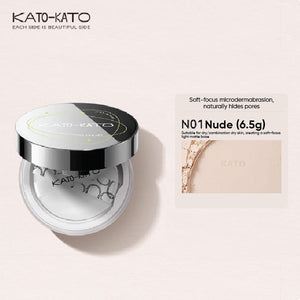 KATO-KATO Skin Fit Soft Focus Setting Powder (8g) Katokato 恰好合拍亲肤柔焦蜜粉 干皮清透裸散粉 (8g)