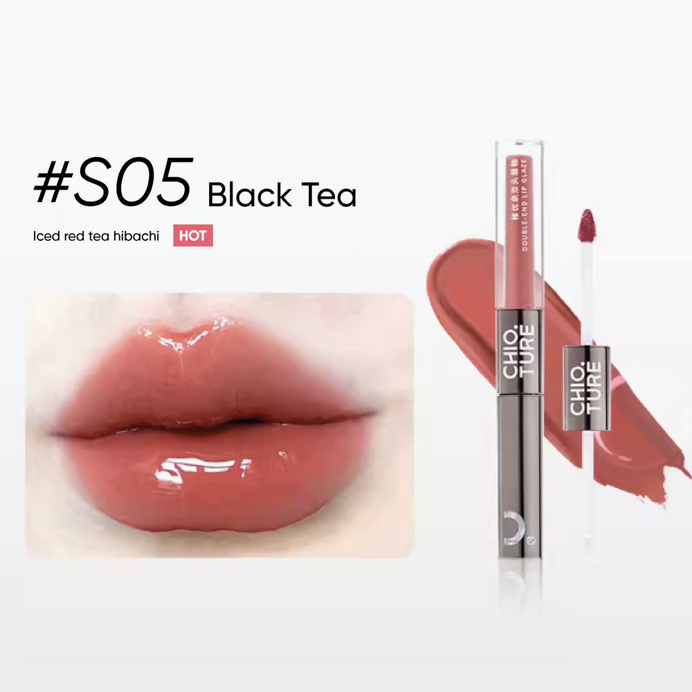 CHIOTURE Double-Headed Lip Glaze Mirror Lipstick Chio ture 稚优泉双头唇釉 镜面水光透明唇蜜不沾杯