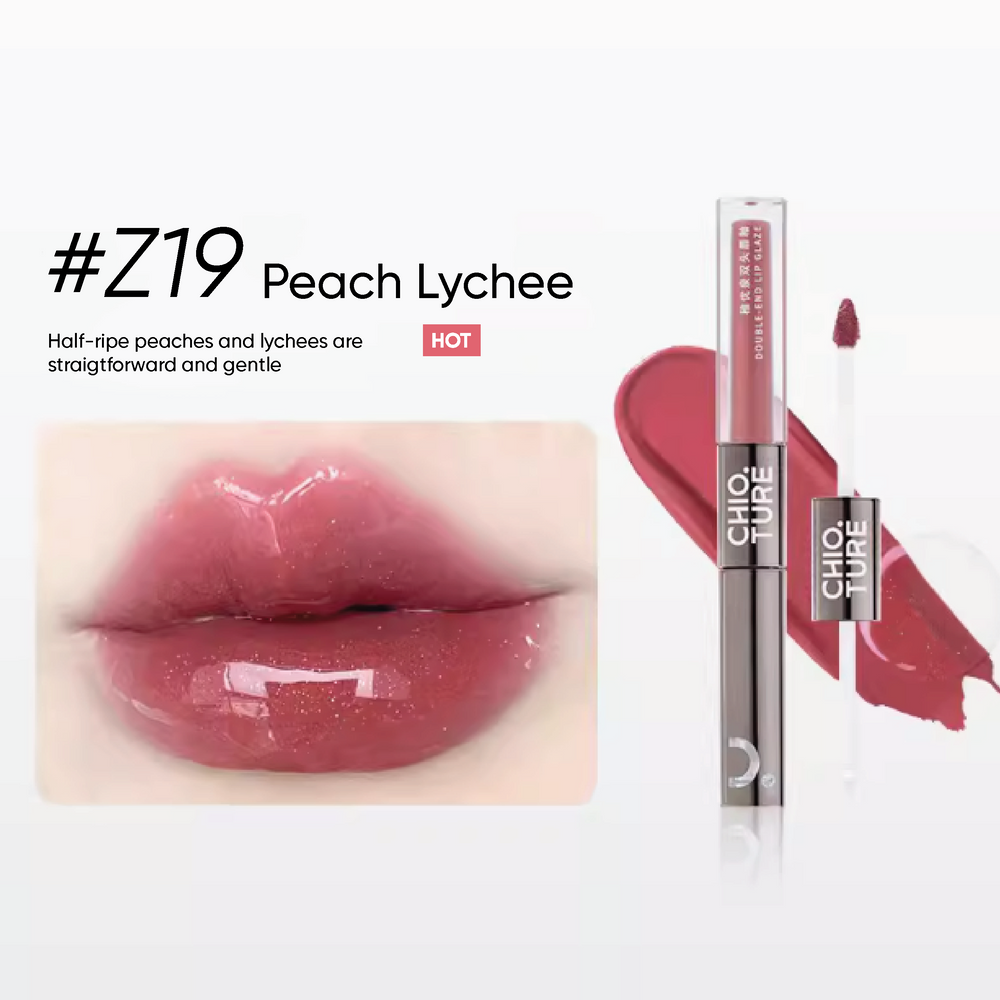 CHIOTURE Double-Headed Lip Glaze Mirror Lipstick Chio ture 稚优泉双头唇釉 镜面水光透明唇蜜不沾杯