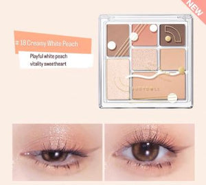 JUDYDOLL Play Colors Eyeshadow All in 1 Palette Judydoll 橘朵玩趣7色眼影盘 橘朵AllIn1眼影盘 4色眼影高光打亮腮红修容 - 7 Shades