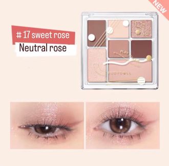 JUDYDOLL Play Colors Eyeshadow All in 1 Palette Judydoll 橘朵玩趣7色眼影盘 橘朵AllIn1眼影盘 4色眼影高光打亮腮红修容 - 7 Shades