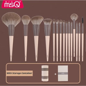 MSQ Coffee Latte Makeup Brush Set 支奶咖化妆刷套装全套 (15 Pcs)