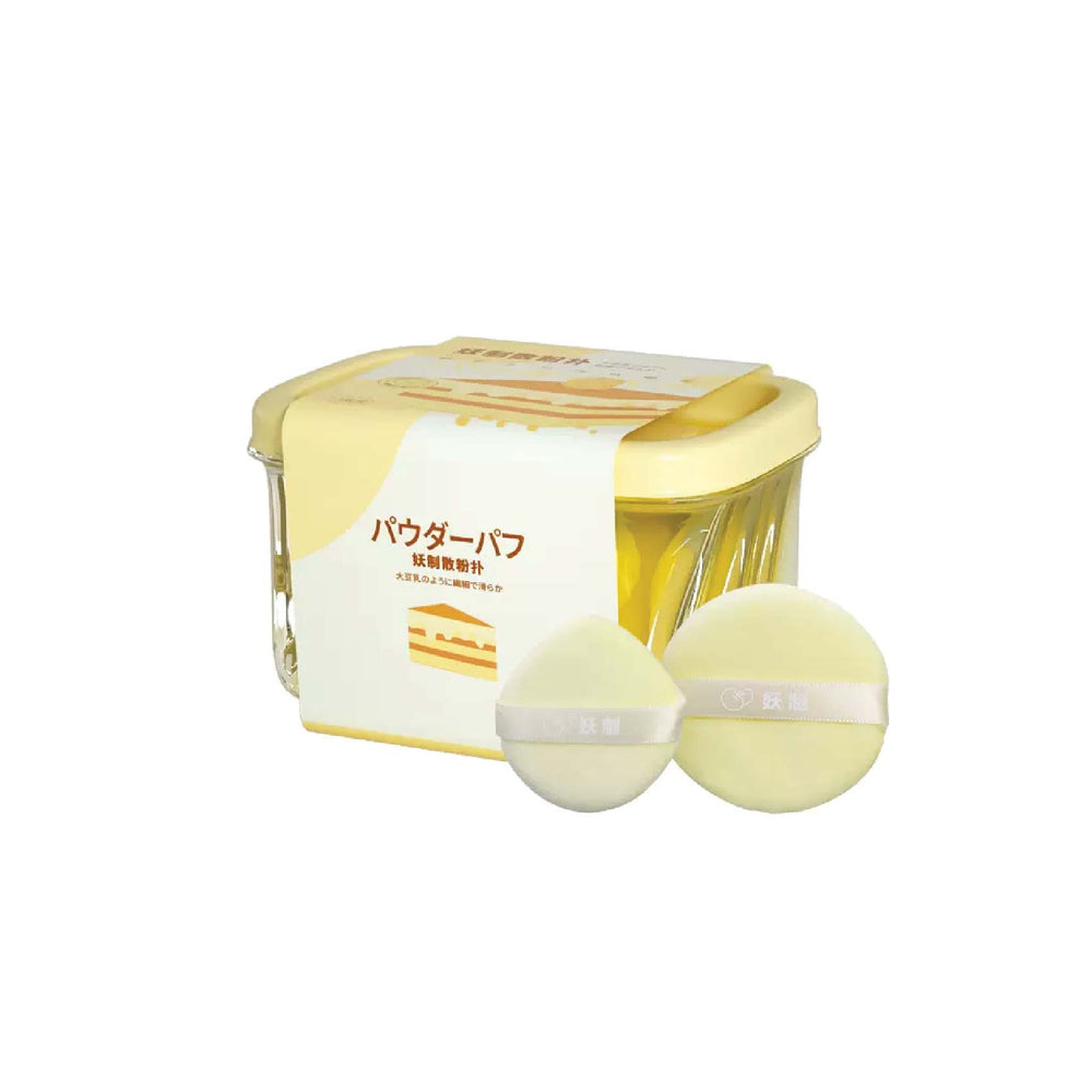 YAOZHI Soy Milk Velvet Standard Mini Loose Powder Puff (3 Pcs) 妖制豆乳散粉扑 迷你小拖鞋手指植绒粉扑（3枚）