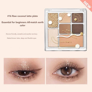 JUDYDOLL Play Colors Eyeshadow All in 1 Palette Judydoll 橘朵玩趣7色眼影盘 橘朵AllIn1眼影盘 4色眼影高光打亮腮红修容 - 7 Shades