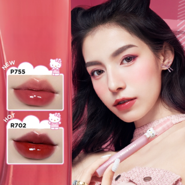 COLORKEY X Cinnamoroll / Hello Kitty Airy Velvet Lip Lacquer and Airy Lip Mirror Series Colorkey珂拉琪玉桂狗/凯蒂猫唇釉丝绒雾面口红