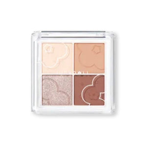 JUDYDOLL Flora Soft Cloud Series Eyeshadow Palette Judydoll 橘朵小花系列云朵4色眼影盘 朵朵盘奶茶盘大地盘 - 4 Shades