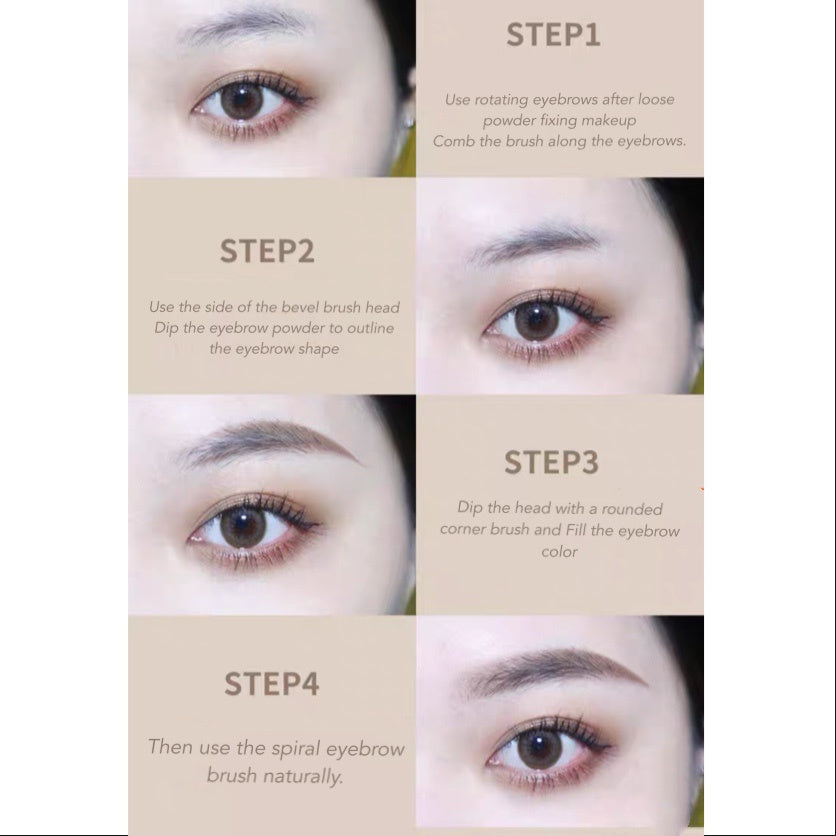 JILL LEEN Hardcover Eyebrow Powder Beginner-Friendly Waterproof Natural Long-lasting Jillleen 精装眉粉初学者防水自然不易掉色