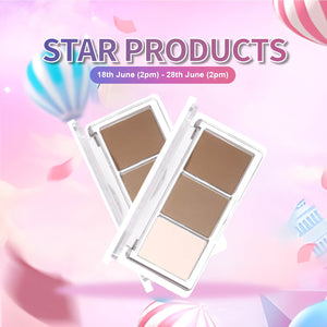 GOGO TALES 3 Colors Matte Highlight Contour Palette Gogotales