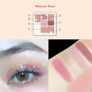 JUDYDOLL Play Colors Eyeshadow All in 1 Palette Judydoll 橘朵玩趣7色眼影盘 橘朵AllIn1眼影盘 4色眼影高光打亮腮红修容 - 7 Shades