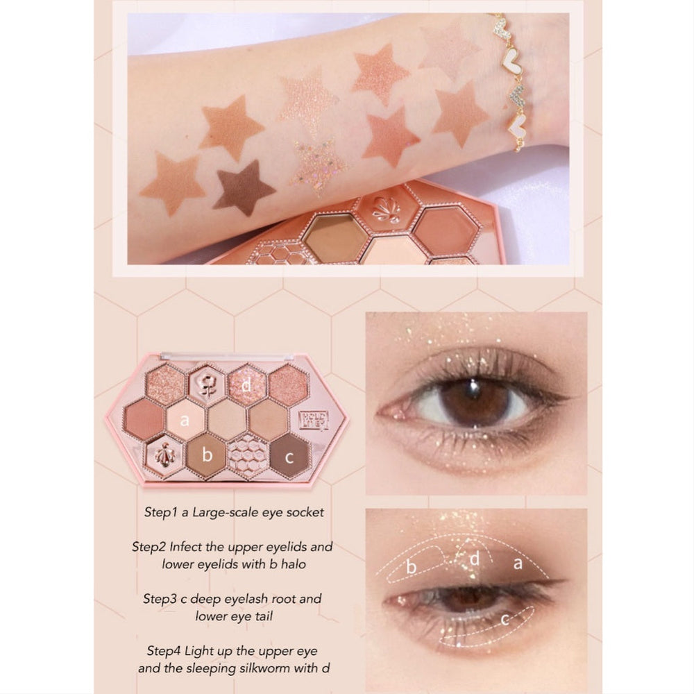 HOLD LIVE Honeycomb Diamond Eyeshadow Palette Holdlive 蜂巢碎钻眼影盘