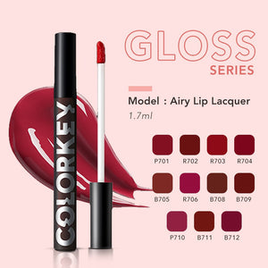 COLORKEY Airy Lip Lacquer Gloss Series Colorkey Liquid Lipstick Colorkey 珂拉琪空气唇釉镜光系列 薇娅李佳琪推荐 微娅同款唇釉 显色保湿持久