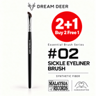 Dream Deer #02 SICKLE EYELINER BRUSH — SYNTHETIC FIBER — Buy 2 Free 1 cover