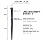 Dream Deer Large Eyeshadow Brush #14 measurements