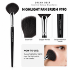 Dream Deer Highlight Fan Brush #190 details and materials