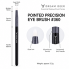 Dream Deer Pointed Precision Eye Brush #360 measurements