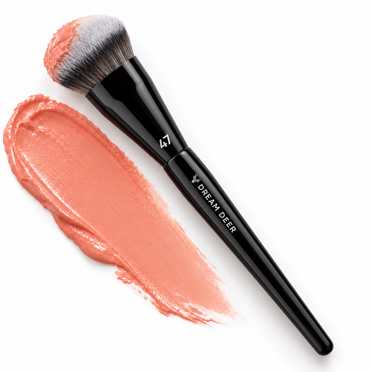 Dream Deer Concealer Blending Brush / Cream Blush Brush #47 texture and application