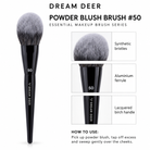 Dream Deer Powder Blush Brush #50 details and materials