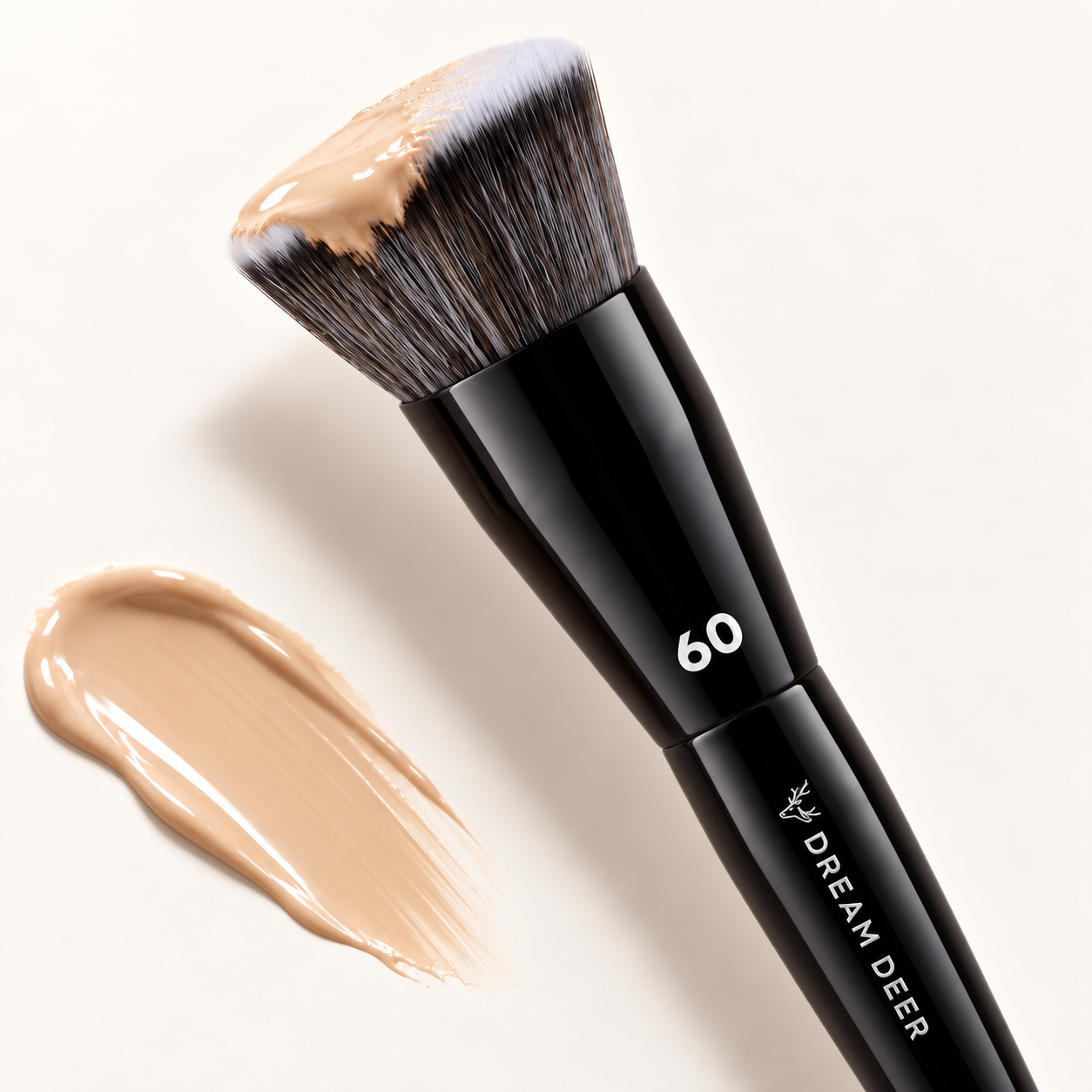 Dream Deer Flat Foundation Brush #60 texture and application