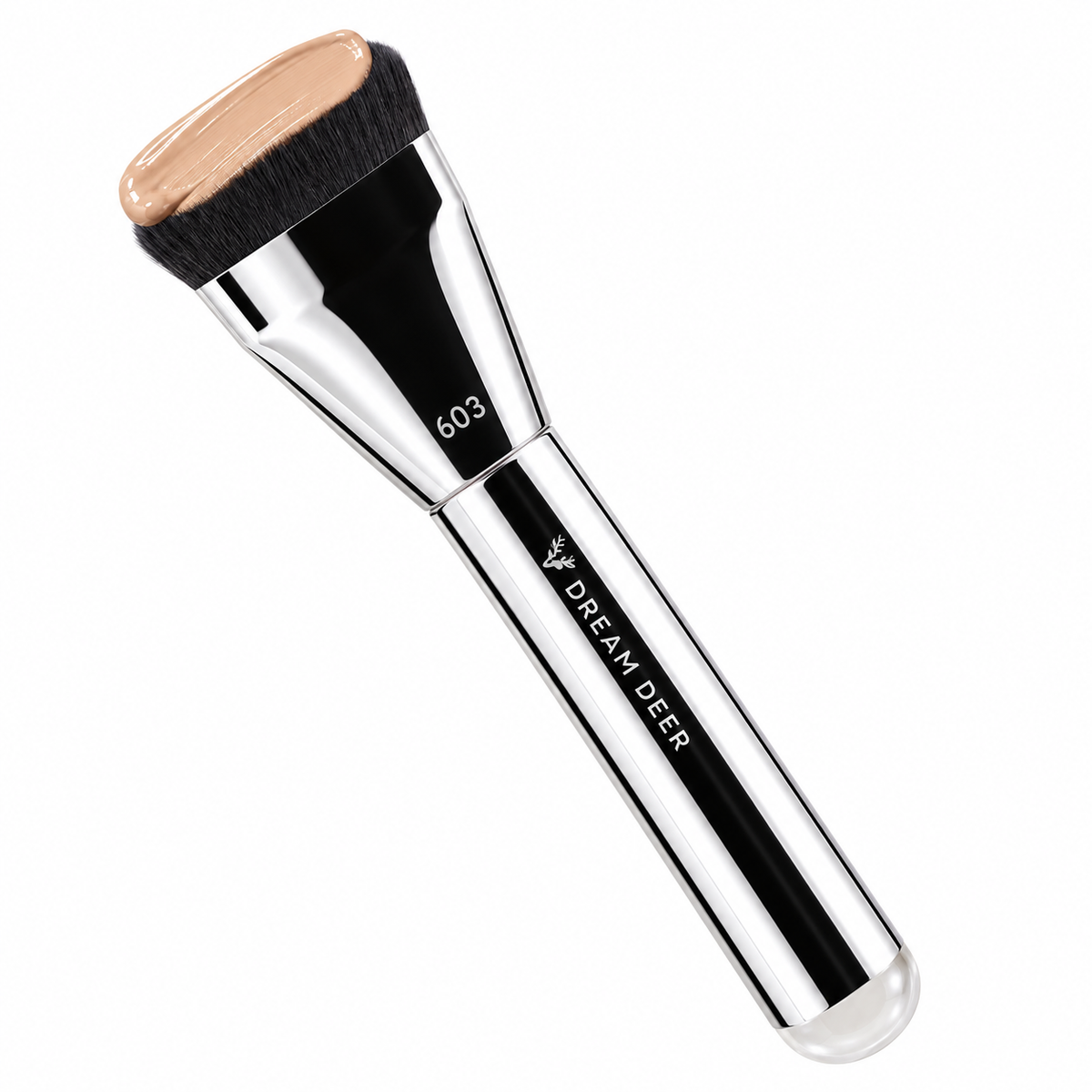 Dream Deer flat foundation brush 603 with liquid foundation