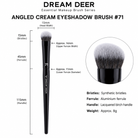 Dream Deer Angled Cream Eyeshadow Brush #71 measurements