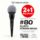 Dream Deer #80 FLUFFY POWDER BRUSH — SYNTHETIC FIBER — Buy 2 Free 1 cover