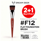 Dream Deer #F12 FLAT FOUNDATION BRUSH — SYNTHETIC FIBER — Buy 2 Free 1 cover