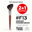 Dream Deer #F13 ANGLED POWDER BRUSH — NATURAL GOAT HAIR — Buy 2 Free 1 cover