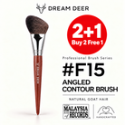 Dream Deer #F15 ANGLED CONTOUR BRUSH — NATURAL GOAT HAIR — Buy 2 Free 1 cover