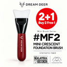 Dream Deer #MF2 MINI CRESCENT FOUNDATION BRUSH — SYNTHETIC FIBER — Buy 2 Free 1 cover
