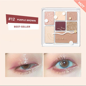 JUDYDOLL Play Colors Eyeshadow All in 1 Palette Judydoll 橘朵玩趣7色眼影盘 橘朵AllIn1眼影盘 4色眼影高光打亮腮红修容 - 7 Shades