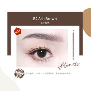 FLORTTE 2 in 1 Slim Eyebrow Pencil Flortte 旋转双头精细眉笔