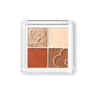 JUDYDOLL Flora Soft Cloud Series Eyeshadow Palette Judydoll 橘朵小花系列云朵4色眼影盘 朵朵盘奶茶盘大地盘 - 4 Shades