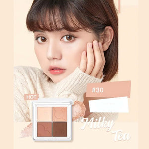 JUDYDOLL Flora Soft Cloud Series Eyeshadow Palette Judydoll 橘朵小花系列云朵4色眼影盘 朵朵盘奶茶盘大地盘 - 4 Shades