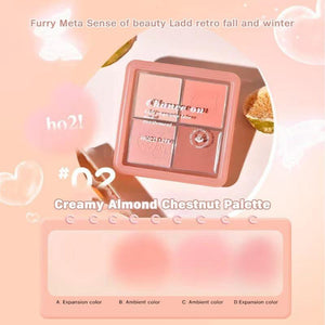 HOLD LIVE Little Pink Frozen Blush Powder Mist 4-Colour Blush Holdlive 小粉冻腮红粉雾四色腮红膏