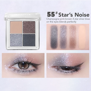 JUDYDOLL Flora Soft Cloud Series Eyeshadow Palette Judydoll 橘朵小花系列云朵4色眼影盘 朵朵盘奶茶盘大地盘 - 4 Shades