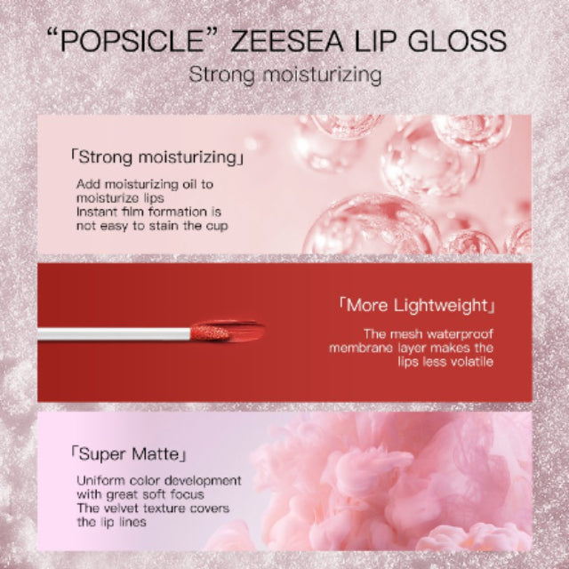 ZEESEA Velvet Matte Moisturizing Lip Gloss 滋色尤雾丝绒唇釉